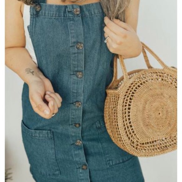 Carly Jean Los Angeles CJLA Denim Jumper NWT - Picture 8 of 8